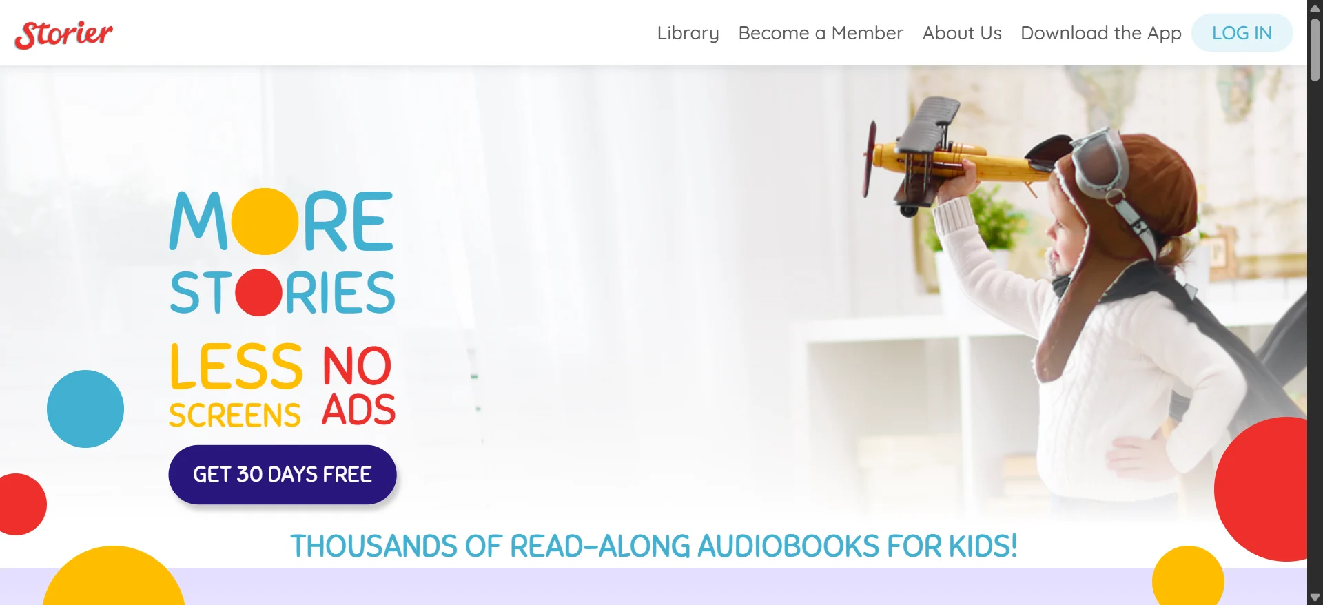 Storier Audiobooks for Kids Platform