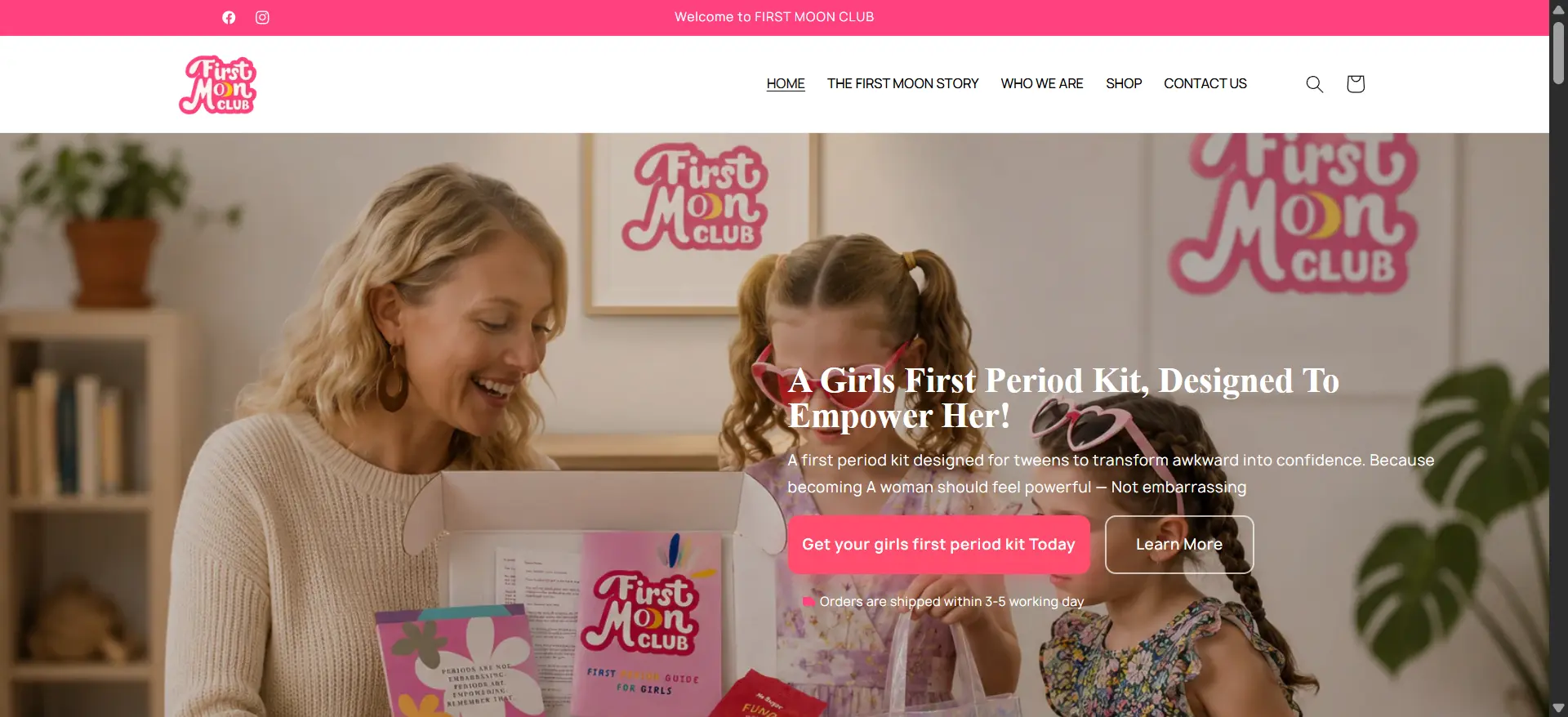 First Moon Club Ecommerce Store